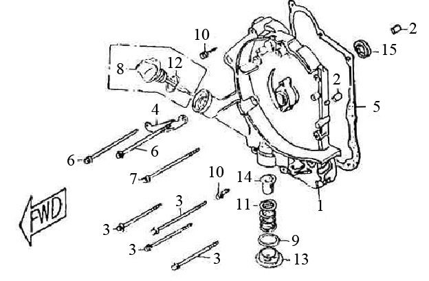 Skrzynia korbowa prawa Turbo RG50 125cc