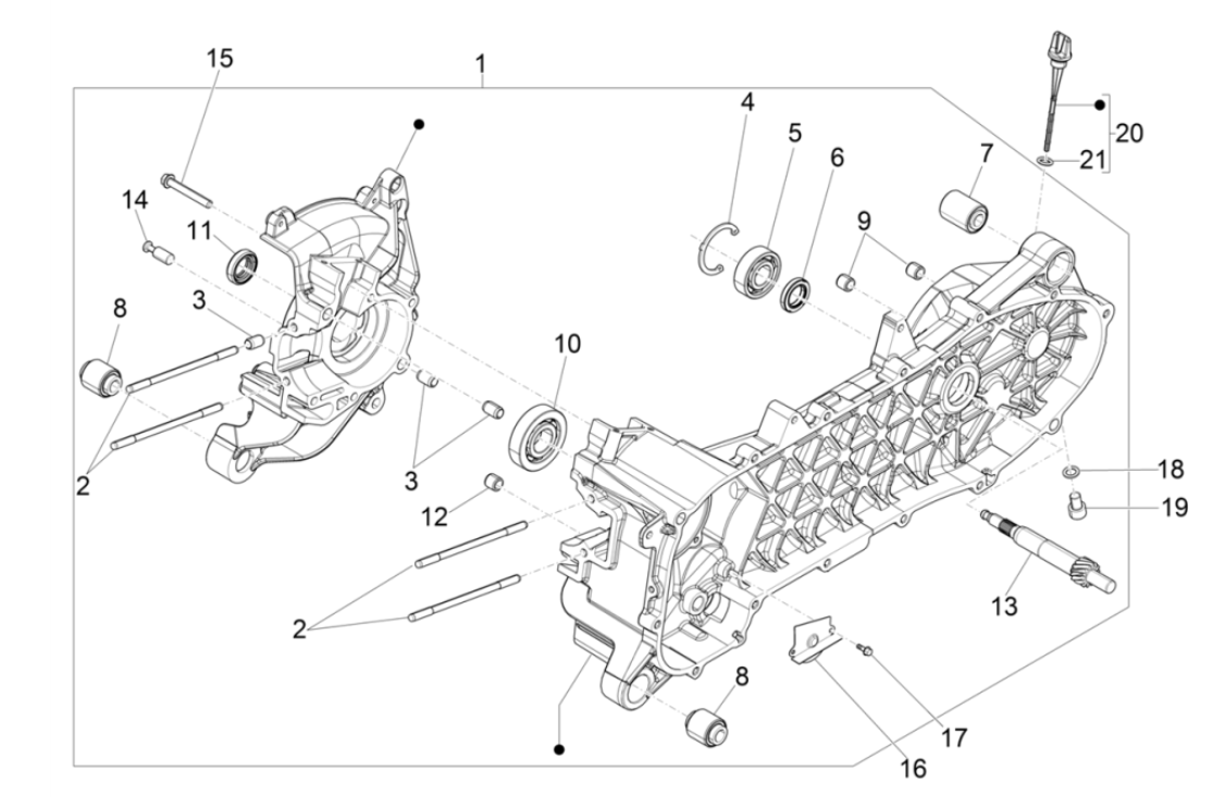 Carter Vespa Sprint 4-suwowy 3-zaworowy (euro5 wtrysku IGET)