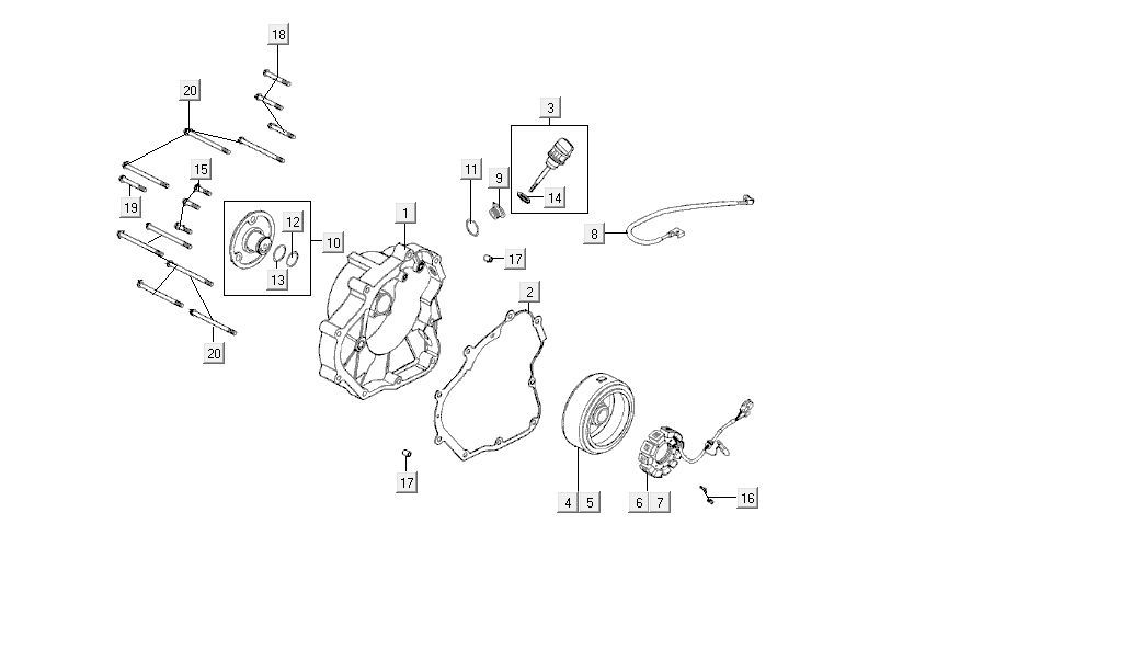 Pokrywa skrzyni korbowej Kymco MXU 150