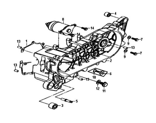 Carterdeksel links Sym Crox 50 E4