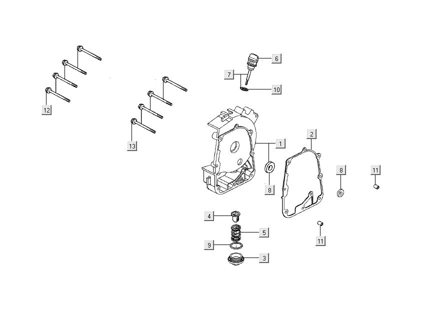 Miska olejowa 2 Kymco Super 8 Street 4-suwowa niebieska