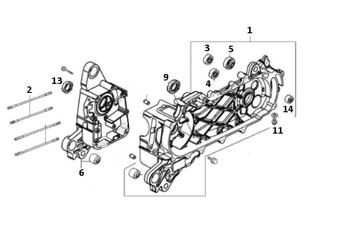 Tylna skrzynia korbowa pół Gy6 10 cali (EURO 4; po 2018 r.)-Carterhelft achter Gy6 10 inch (EURO4) p tm s
