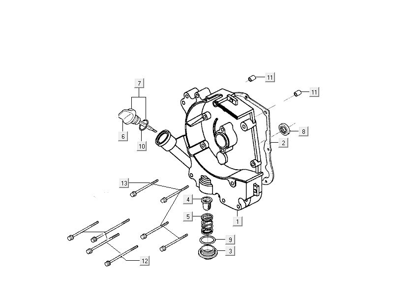 Skrzynia korbowa pół Kymco Like 4-suwowy