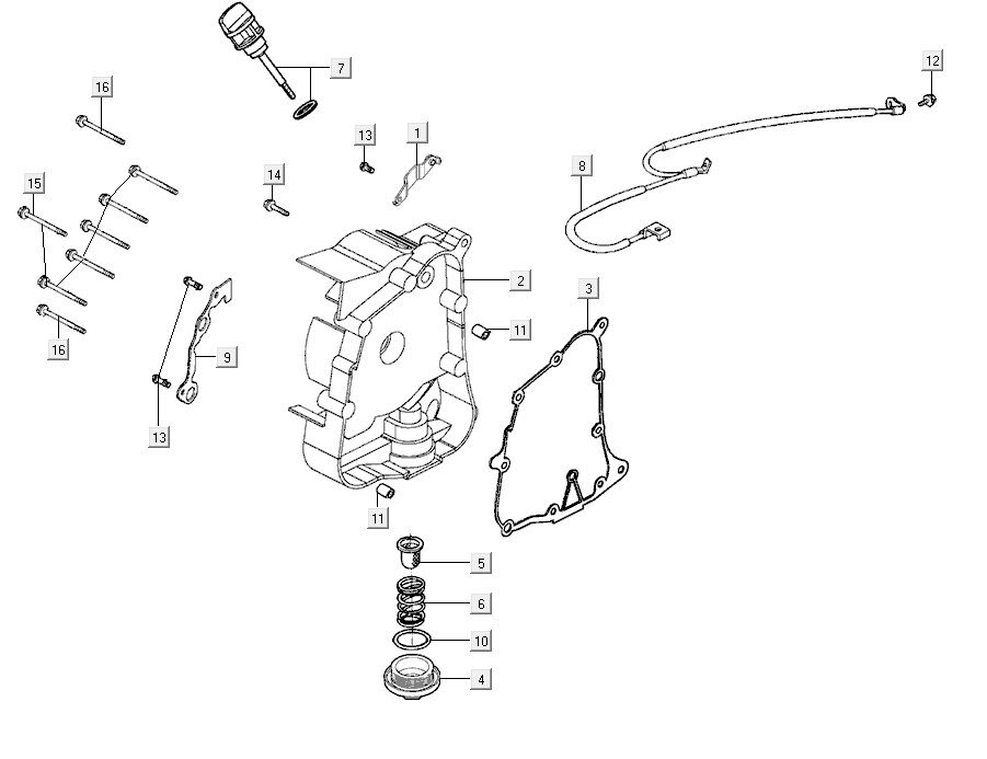 skrzynia korbowa prawa AGILITY 16+ 4T 200i Mat Metaliczny Jasnoniebieski