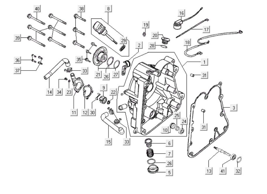 Skrzynia korbowa prawa Kymco People S 300i