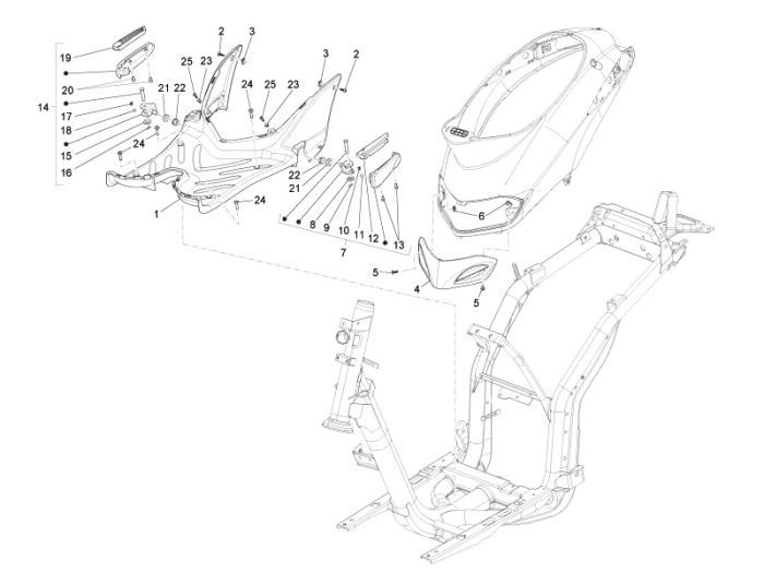 Płyta biegowa Piaggio Liberty 2-suwowa