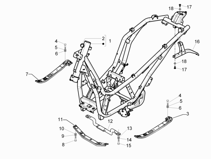 Podwozie Piaggio Beverly 350 E3 Sport Touring 2013-2014