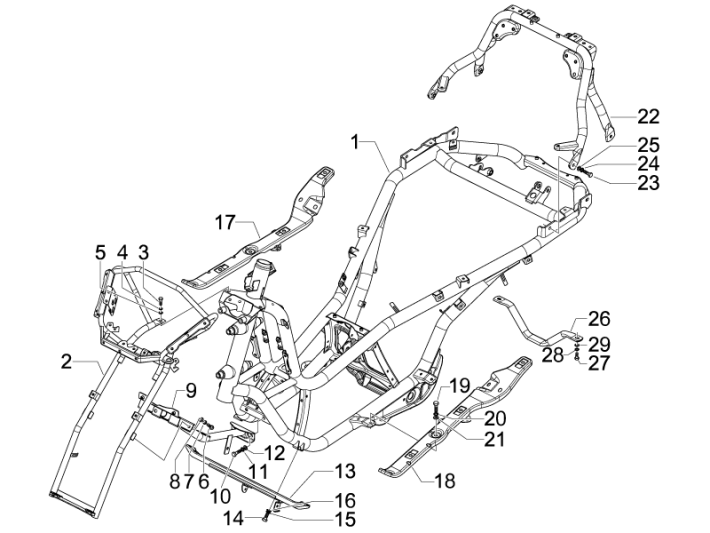 Podwozie/Rama Piaggio MP3 300LT Sport 2009-2014