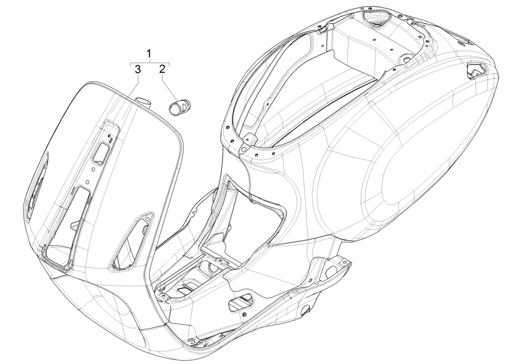 Podwozie/Rama Vespa Erica 45KM/H E5 2021 (EMEA)
