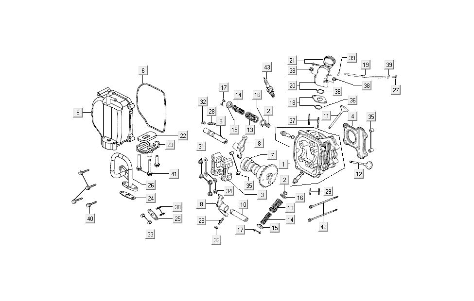 akcesoria do cylindrów Kymco Super8 4-suwowy z 2009 czarny