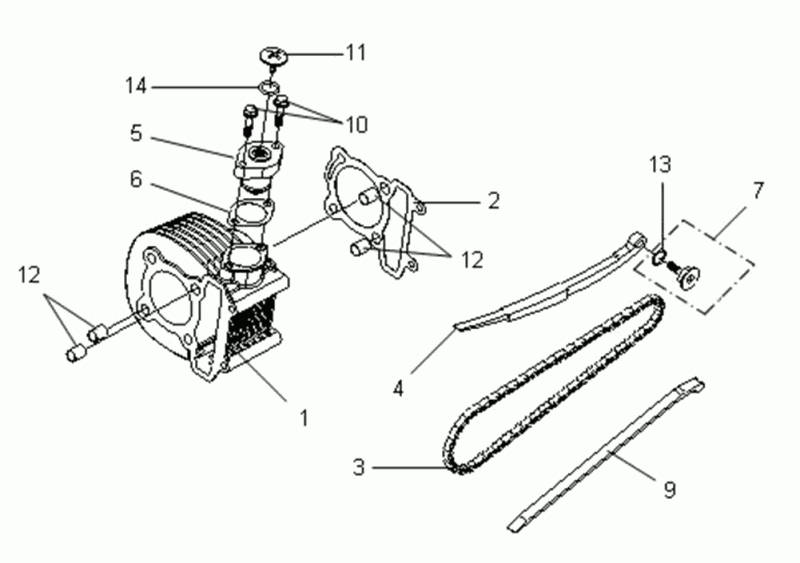 Cylinder SYM VS 125 Euro3