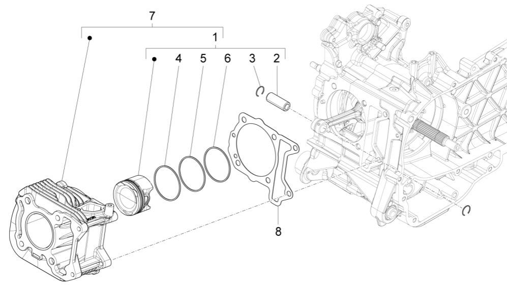 Cylinder Piaggio Liberty 125 4-suwowy 3V IE ABS (IGET Euro 5)