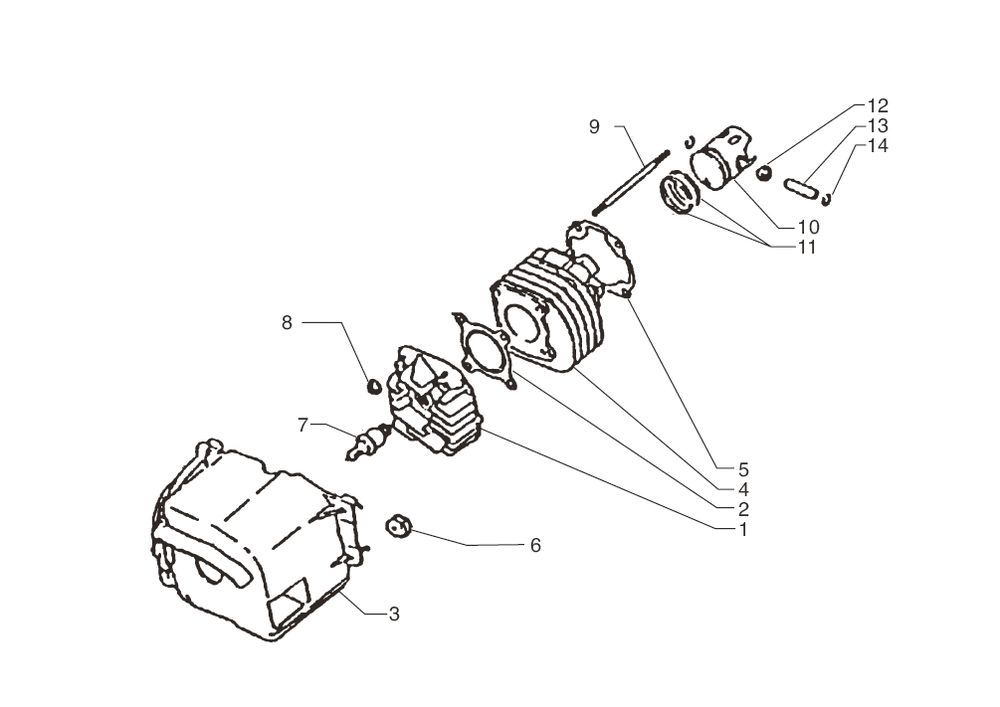 Cylinder Beta Ark-k AC czarny 2-suwowy