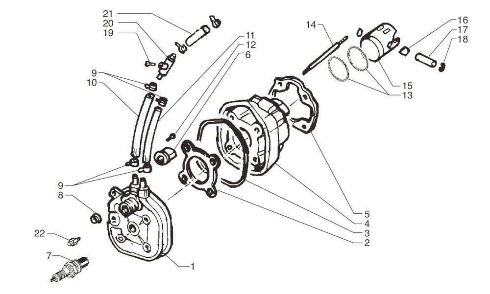 Cylinder Beta ARK-RR LC czerwony 2006 2-suwowy