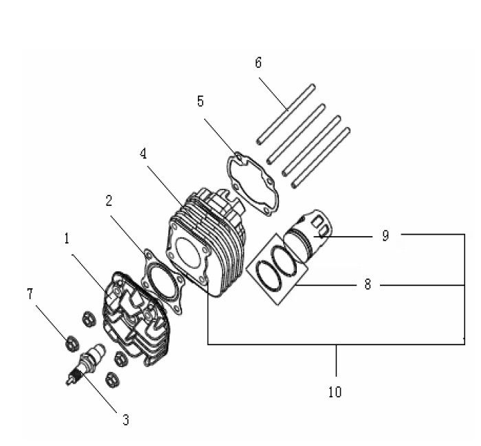 Cylinder Generic Ideo czarny 2010 2-suwowy 25