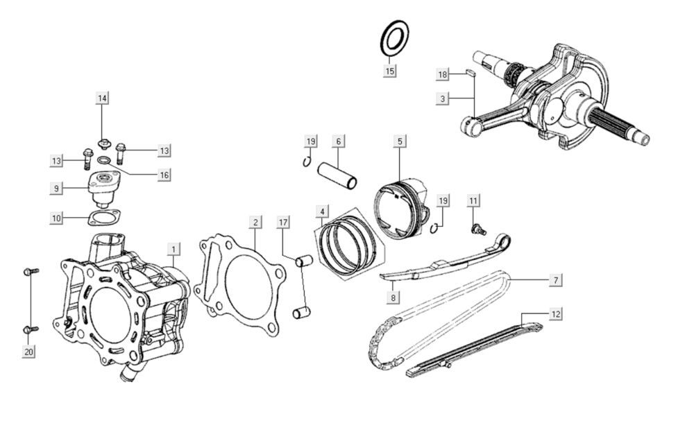 Cylinder Kymco Gti 300i