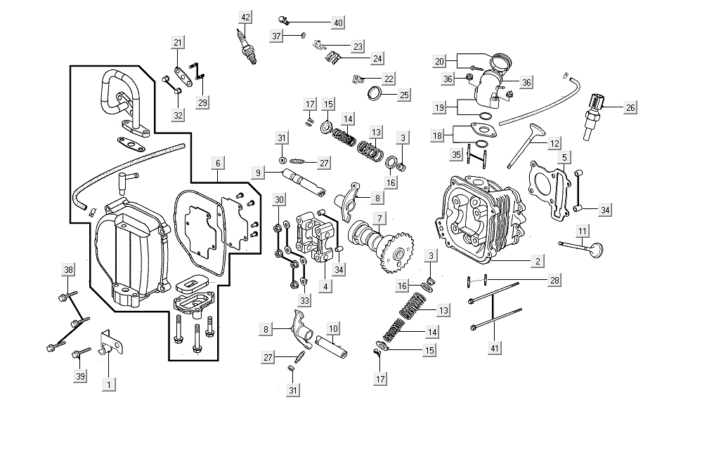 Cylinder Kymco Like od 2018-Cilinder Kymco Like vanaf 2018 zwart