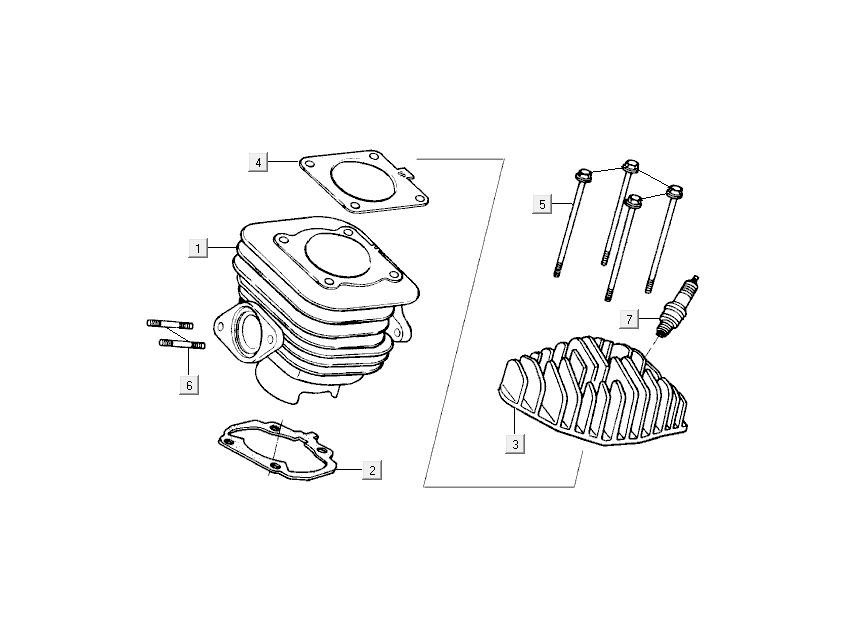 Cylinder Kymco Super9 ac om mat czarny Czerwony