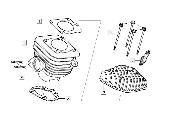 Cylinder Kymco Yup 2t ac srebrny
