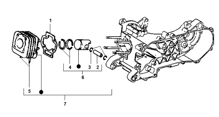 Cylinder Piaggio Typhoon 98-2005 2-suwowy