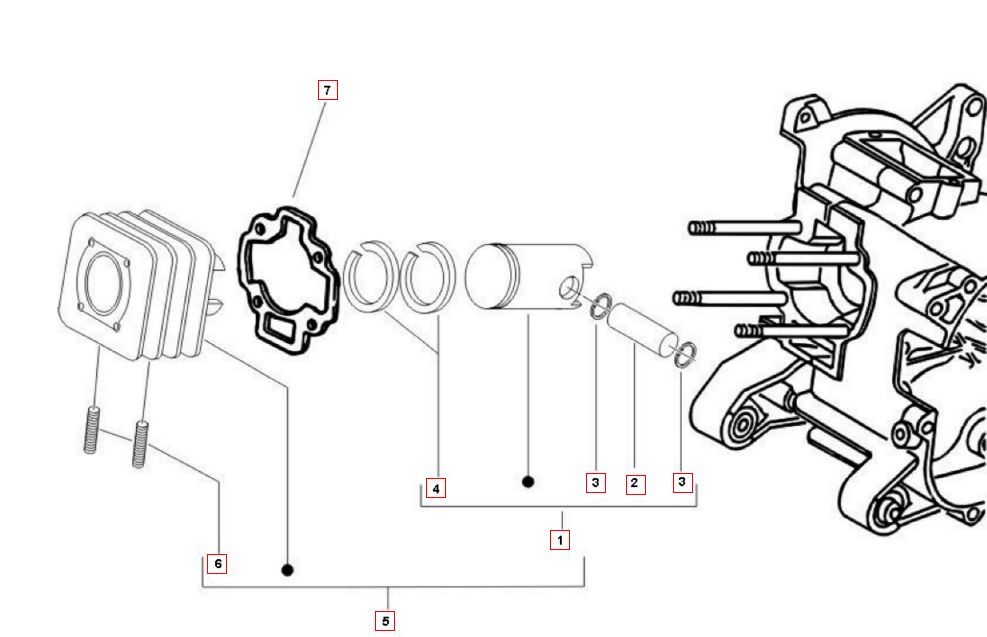 Cylinder Vespa Primavera 2-suwowy