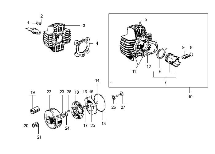 Cylinder Puch Maxi 2-suwowy
