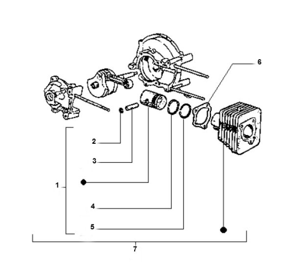 Cylinder Vespa Ciao 2-suwowy