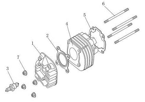 Głowica cylindra AGM Venom biała