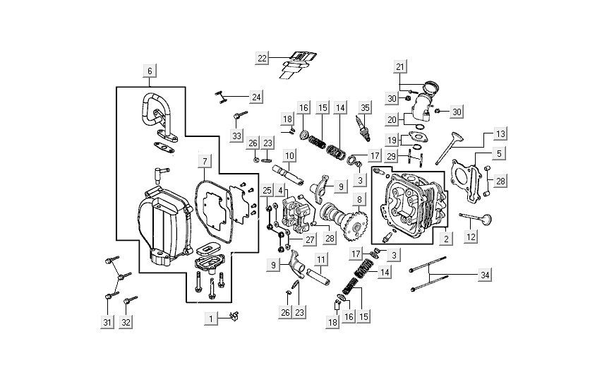 Głowica cylindrów Kymco Agility FR 12