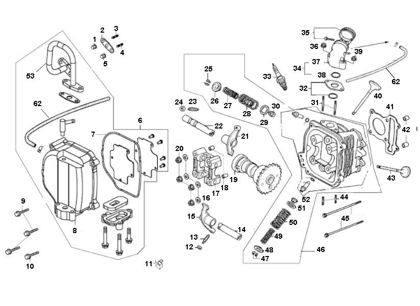 Głowica cylindra Znen ZN50QT-11 4-suwowy