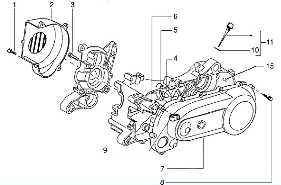 Osłona sprzęgła - osłona scrool Piaggio Zip RST