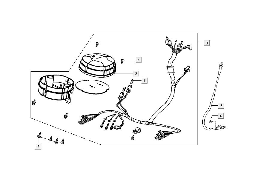 kabel licznika kabla Kymco Sento 4-suwowy Czarny Połysk