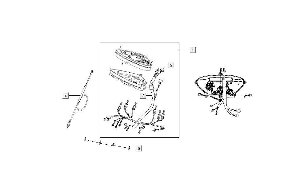 kabla licznika kabla Kymco Super8 4-suwowy z 2009 czerwony