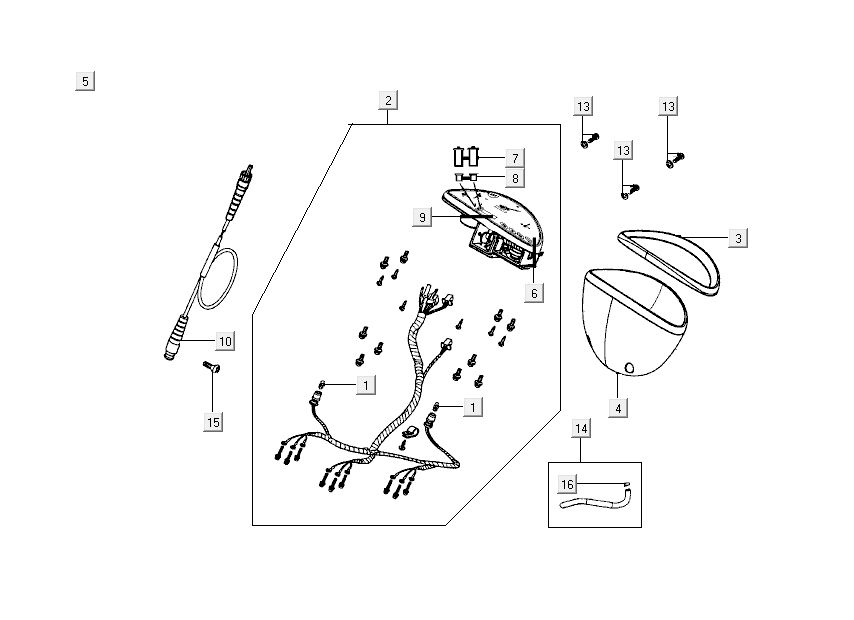 licznik kokpitu Kymco Grand Dink 2-suwowy szampan