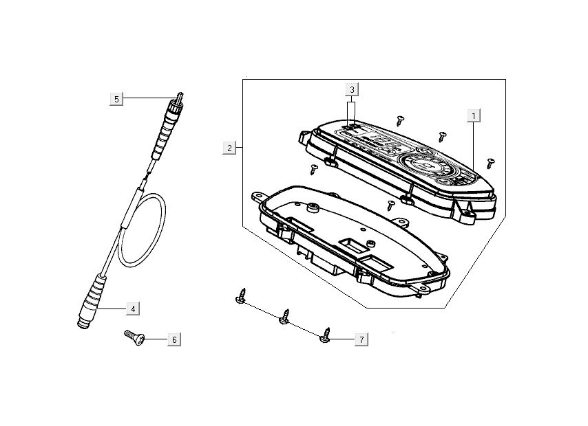 Cockpit - Counter Kymco New Dink 4-suwowy głęboki ocean niebieski