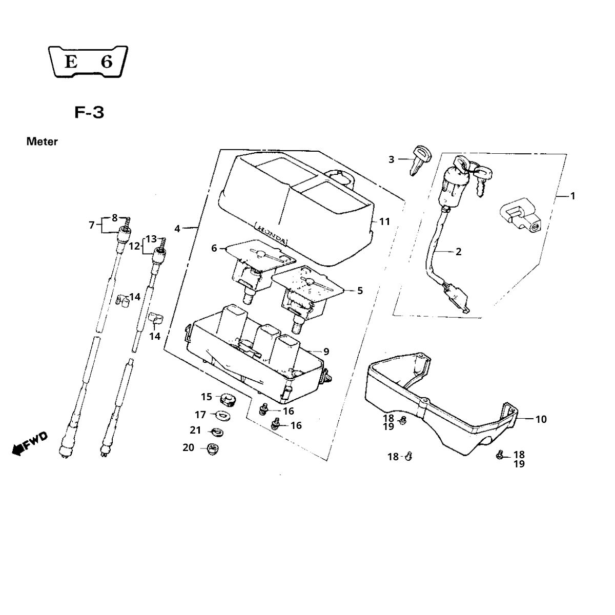 Licznik kilometrów - kokpit Honda MB80