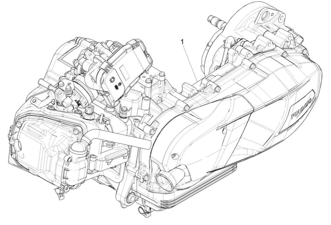 Silnik kompletny: Piaggio Liberty 125 4-suwowy 3V IE ABS (IGET Euro 5)
