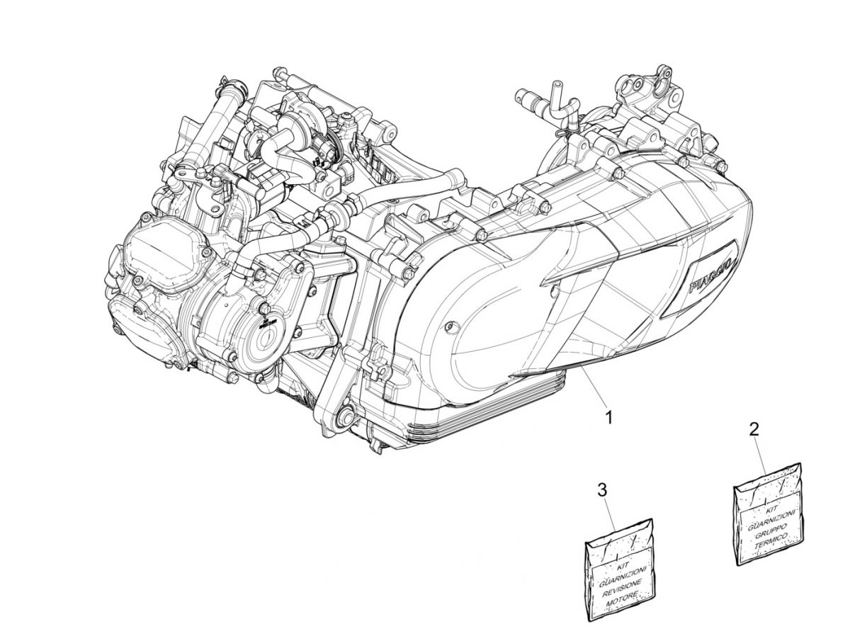 Silnik kompletny Vespa GTS 125 4-suwowy IE ABS Euro4 2016-2018