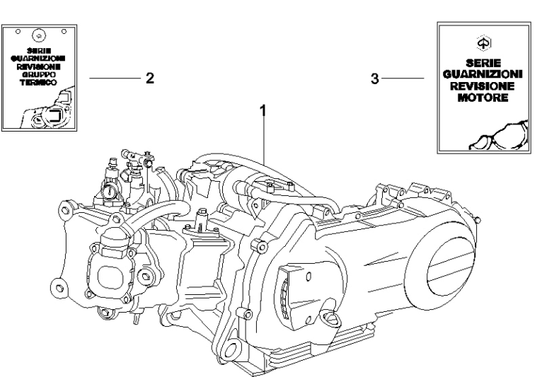 Silnik kompletny Vespa GTS 250 czyli 2005-2009 (z ABS)