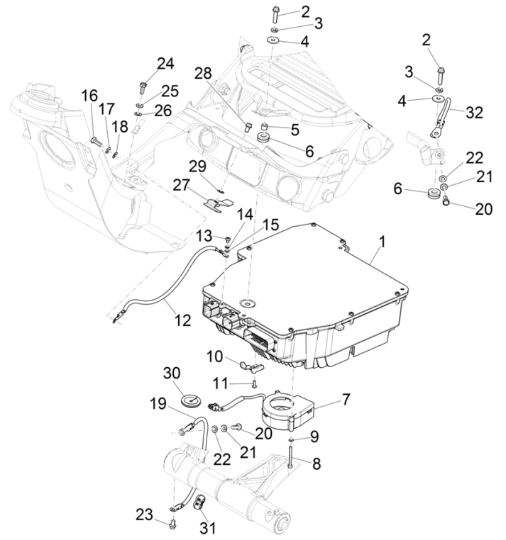 Elektryczna instalacja Vespa Etrica 45KM/H E5 2021 (EMEA)