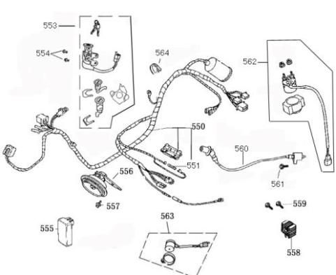 Zapłonu blokady przewodów wiązki Chiny Retro Extra mat krem