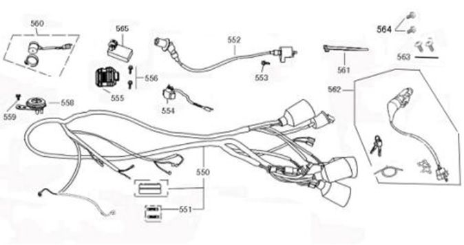 Wiązka przewodów zapłonowych China Zip czarny