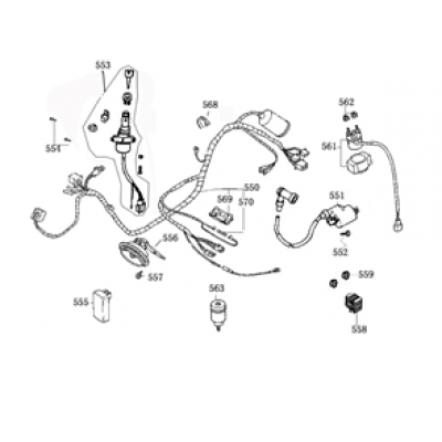Blokada zapłonu Wiązka przewodów Znen Ślimak czarny