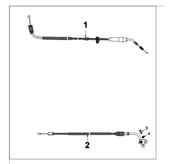 Controls and cables Peugeot Tweet 125 EFI YO N SBC E4 2018-2020