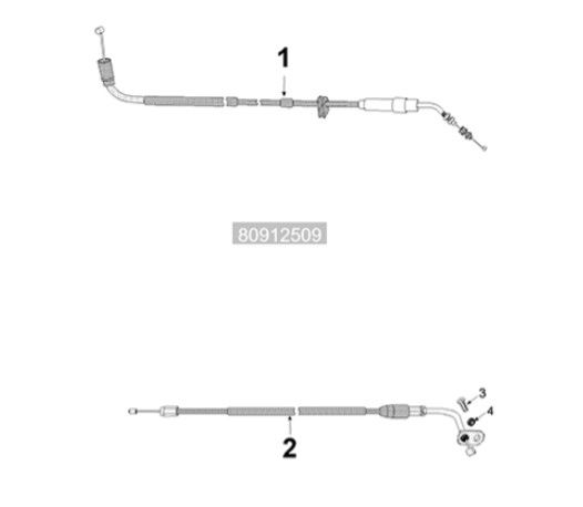 Controls and cables Peugeot Tweet 125i E5 FL 2023-2025