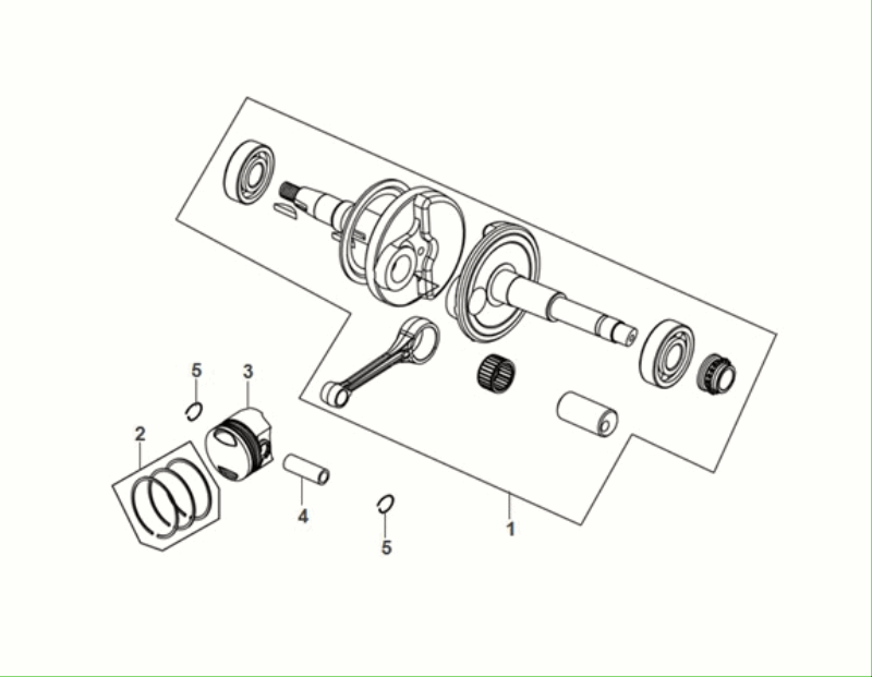 Wał korbowy Sym Fiddle ll Euro 5