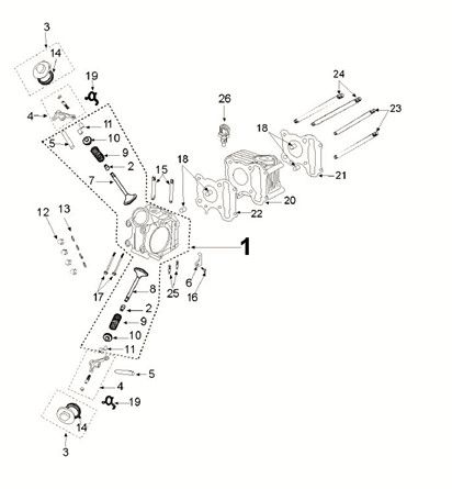 Cylinder head-cylinder Peugeot Speedfight 4 50i E5