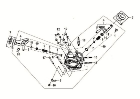 Cylinder head Sym Crox 50 E5