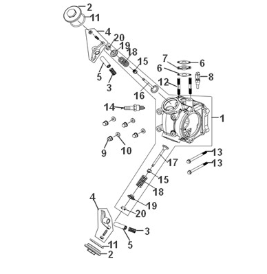 Głowica cylindra Sym Orbit III 50 E5