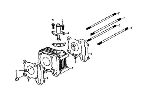 Uszczelka głowicy cylindrów Uszczelka stóp Sym Fiddle II euro4 (WH-006) Biala